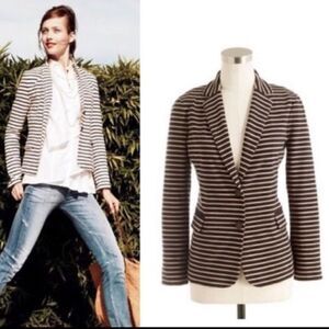 J. Crew Maritime blazer suit coat jacket nautical XS EUC striped